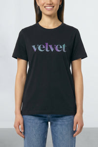 Women’s Logo Tee in Purple & Teal