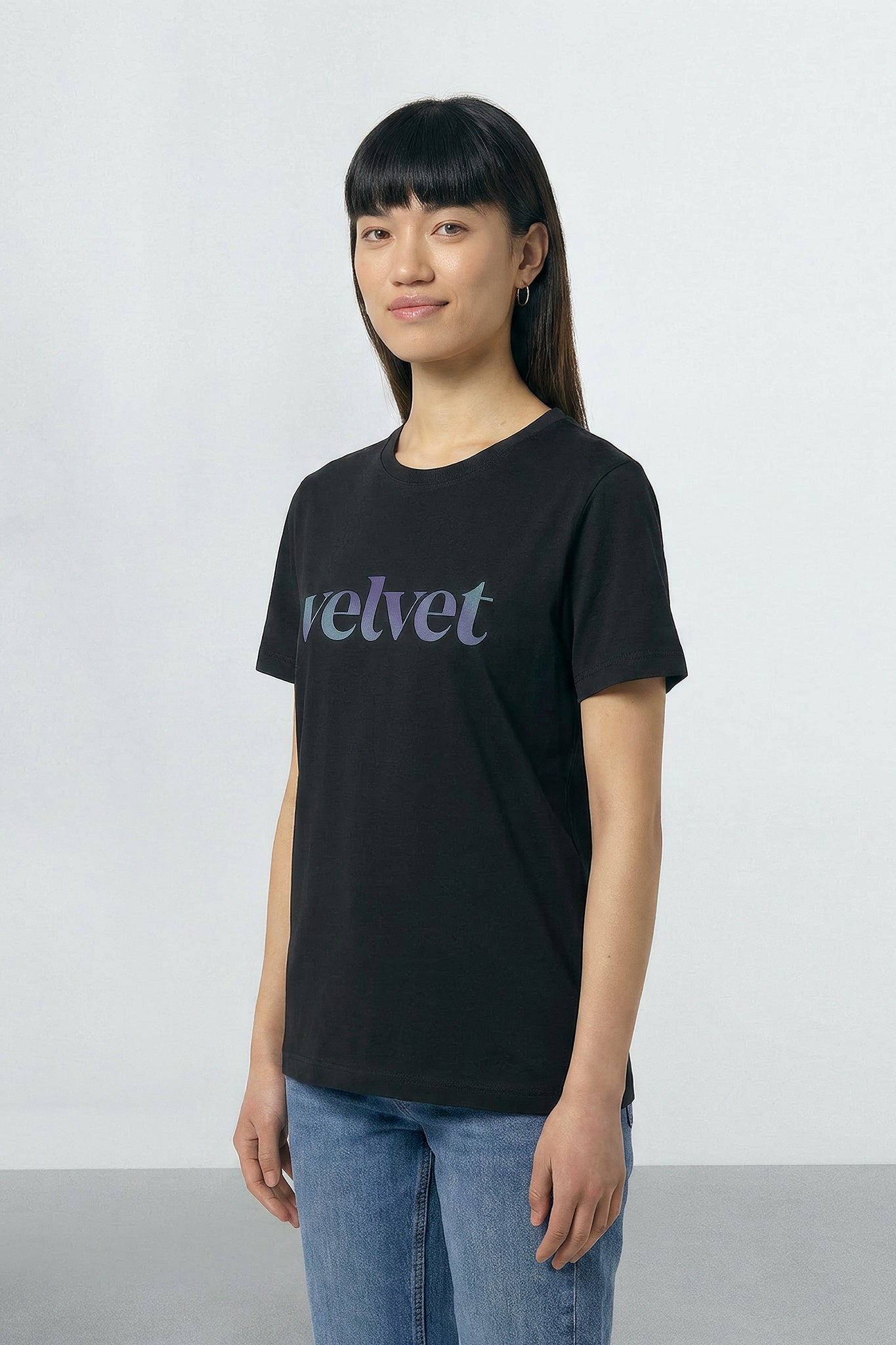 Women’s Logo Tee in Purple & Teal