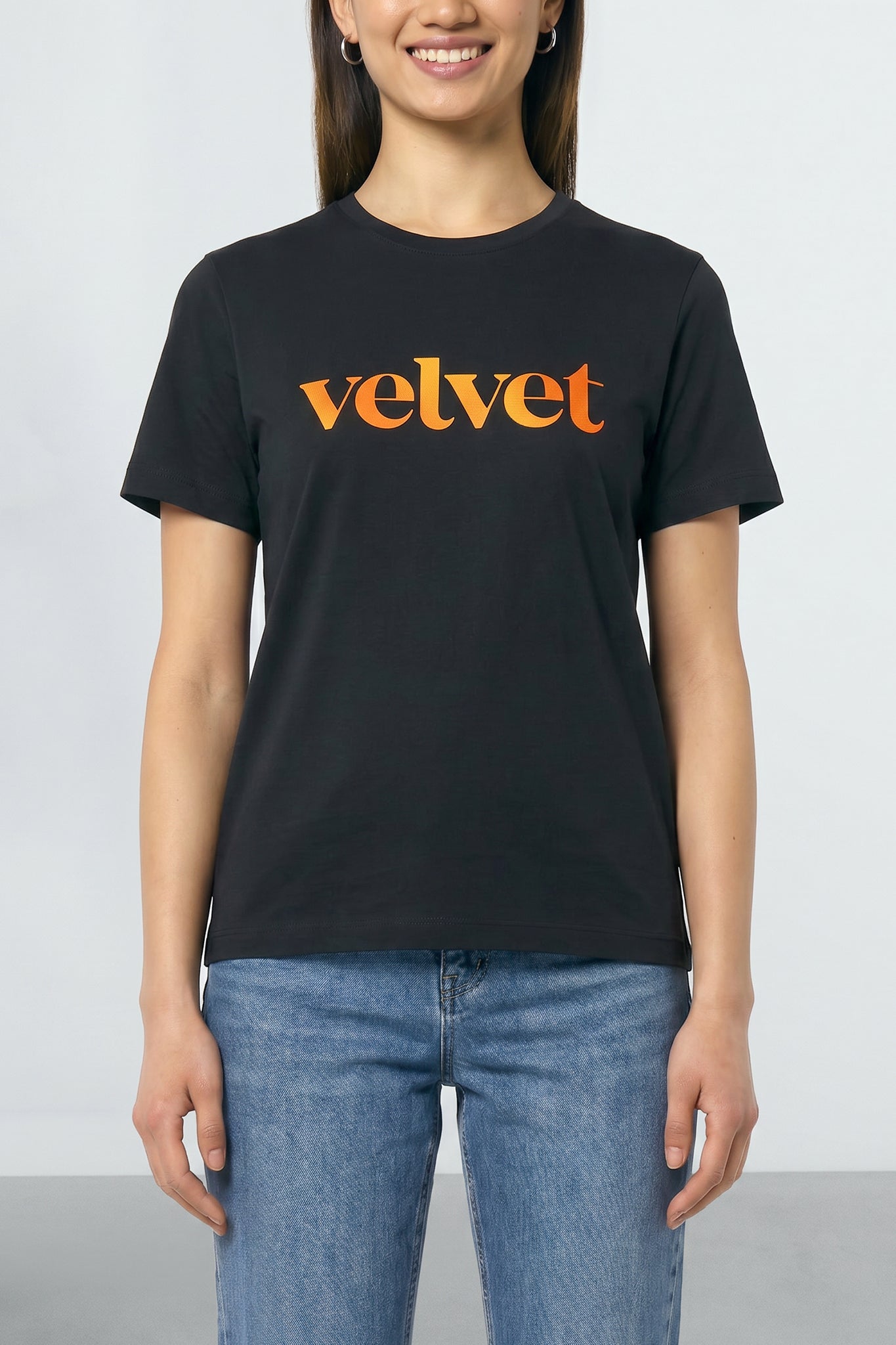 Women's Logo Tee in Orange & Yellow