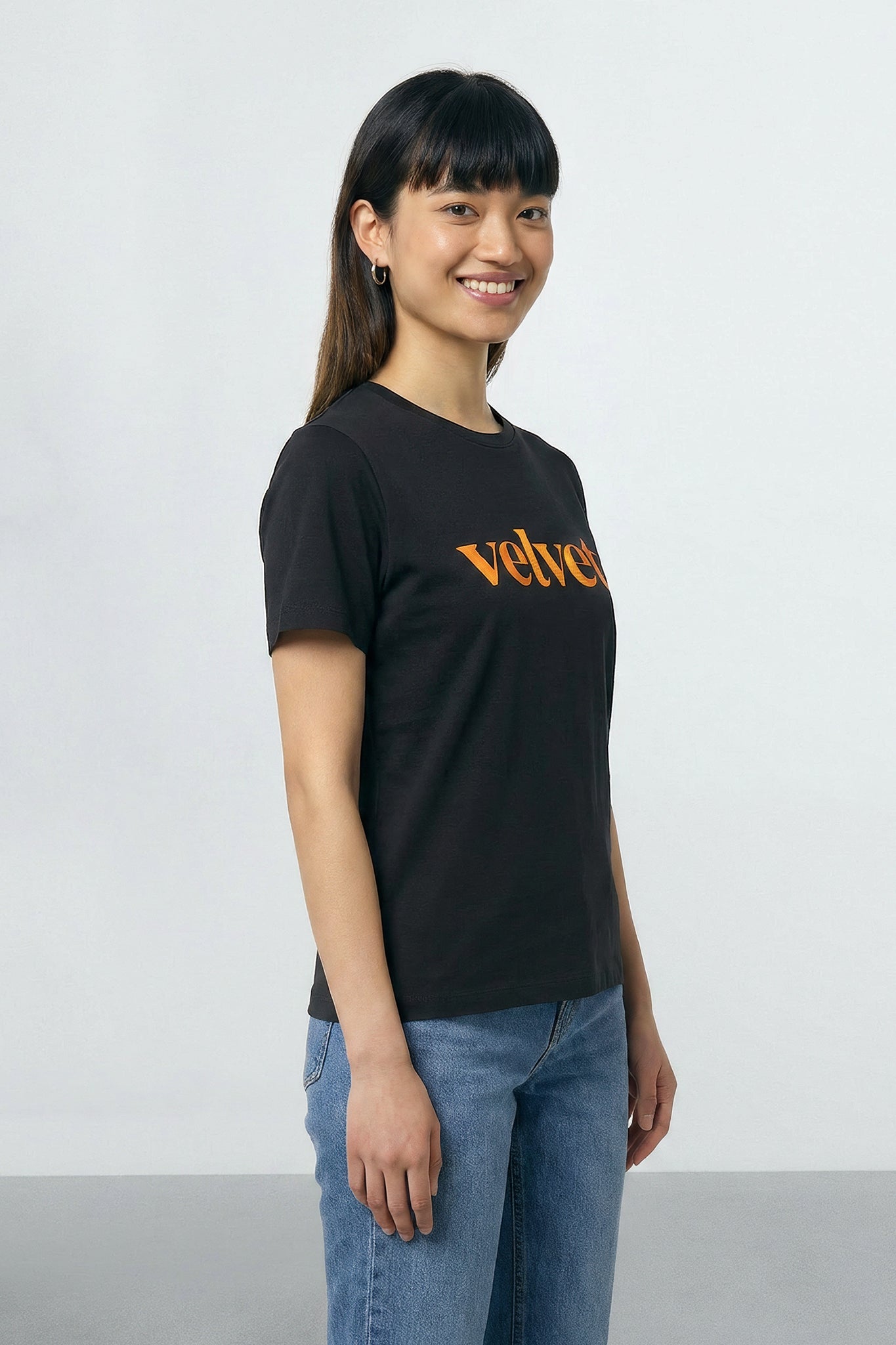 Women's Logo Tee in Orange & Yellow